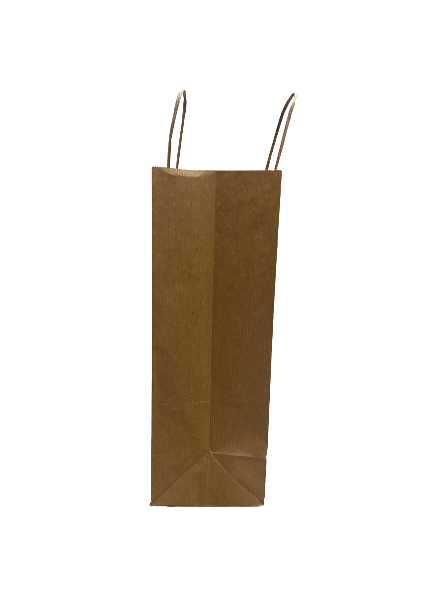 Papperskassar Brun 26x12x35cm Kraft Papper 90 gram med tvinnade handtag (50 st) [PAMB2635]