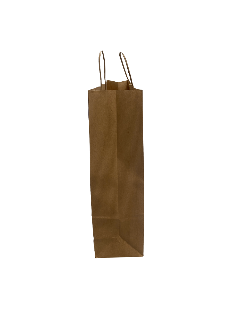 Papperskassar Brun 32x12x41cm Kraft Papper 100 gram med tvinnade handtag (50 st) [PAMB3241]