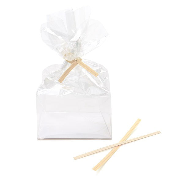 Säcktråd remsor 10,2x0,4cm Kraft Papper (1000 st) [TT4KR]