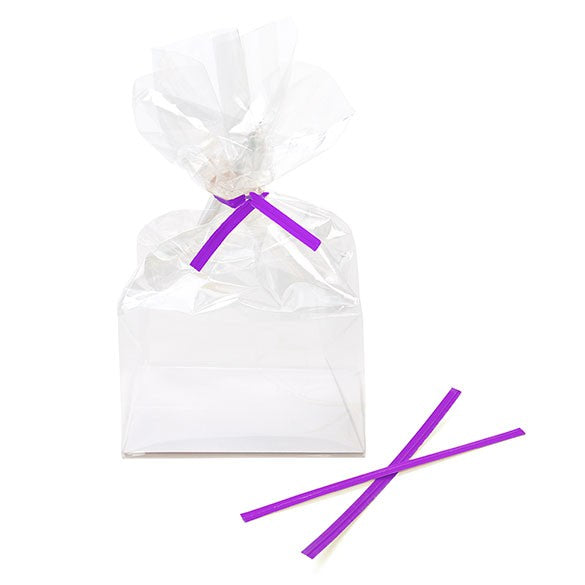 Säcktråd remsor 10,2x0,4cm Papper Violett (1000 st) [TT4VI]