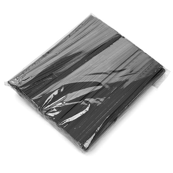Säcktråd remsor 15,2x0,4cm Papper Svart (1000 st) [TT6BK]