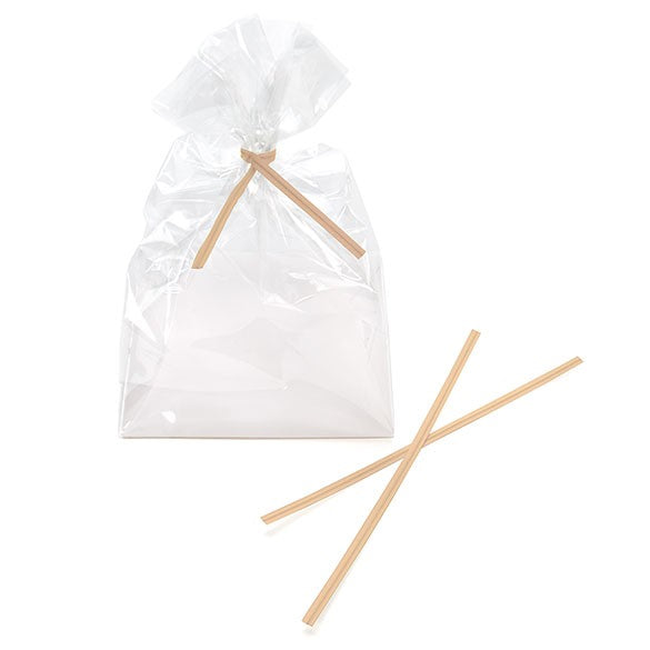 Säcktråd remsor 15,2x0,4cm Kraft Papper (1000 st) [TT6KR]