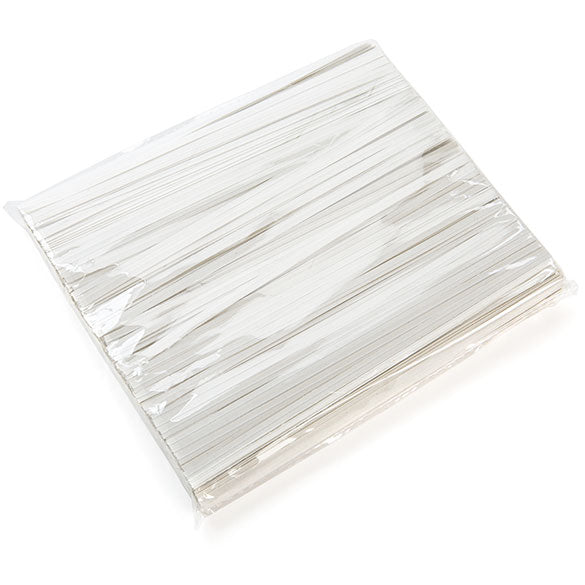 Säcktråd remsor 15,2x0,4cm Papper Vit (1000 st) [TT6WH]