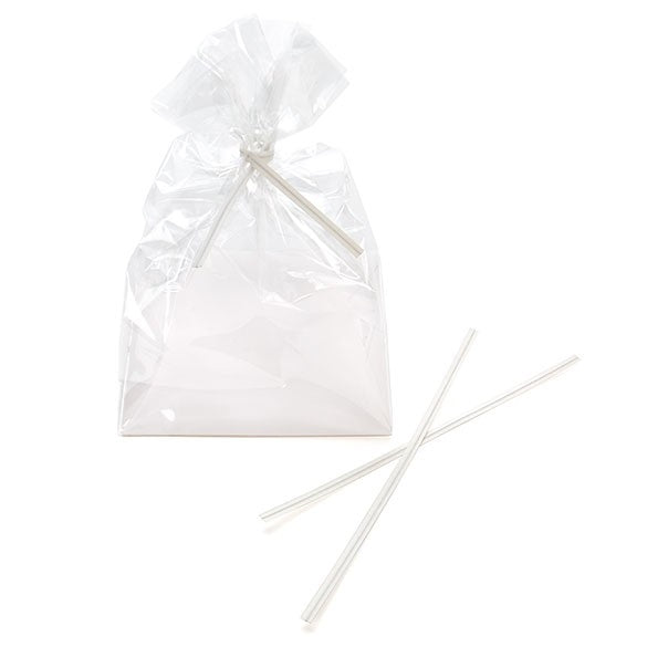 Säcktråd remsor 15,2x0,4cm Papper Vit (1000 st) [TT6WH]