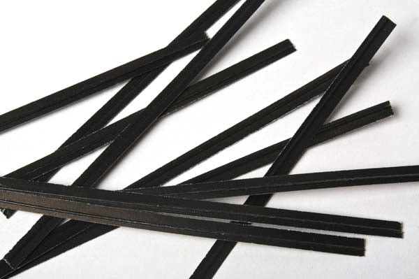 Säcktråd remsor 15,2x0,4cm Papper Svart (1000 st) [TT6BK]