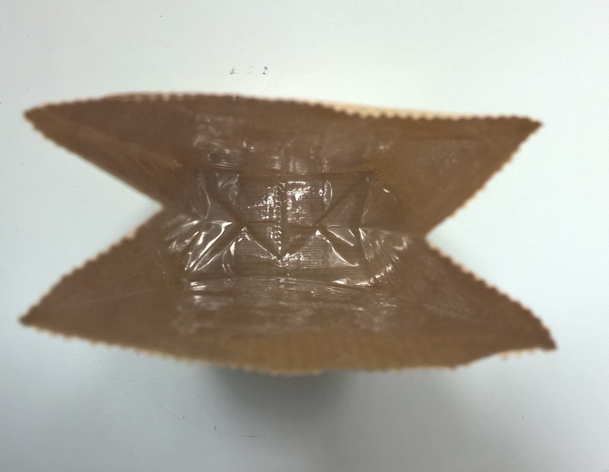 Cellofanpåsar med botten Kraft Brun 8x5x24cm 70 g/m² fodrad med 30my OPP Folie och Klar Fönster | 200-250 gram (100 st) [PAB814]