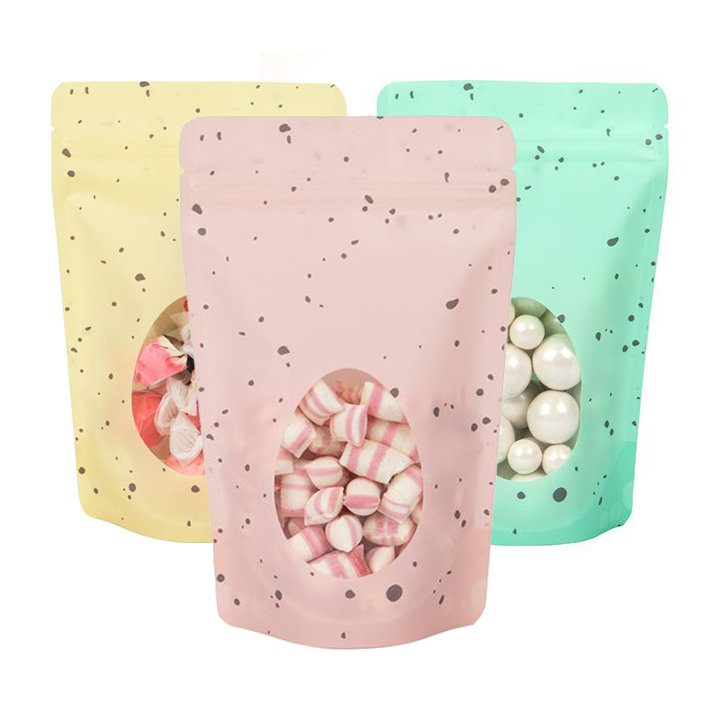 Stå upp påsar Pink Speckled Egg 13x7,9x20,6 cm (25 st) [ZBGSW3EP]