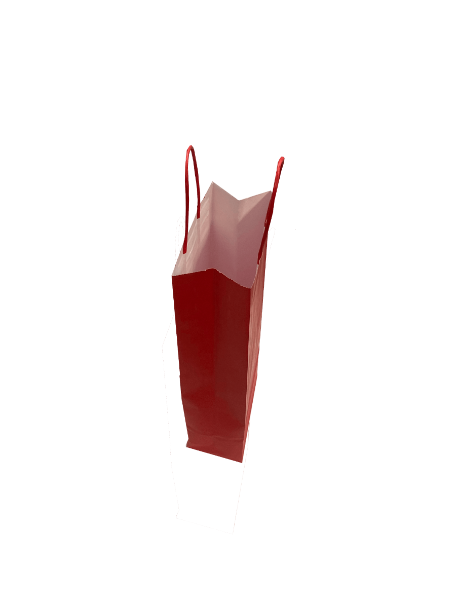 Kraftpåsar för Flaskor Röd 14x8x39cm Kraft Papper 110 g/m (50 st) [PAWF1439R]