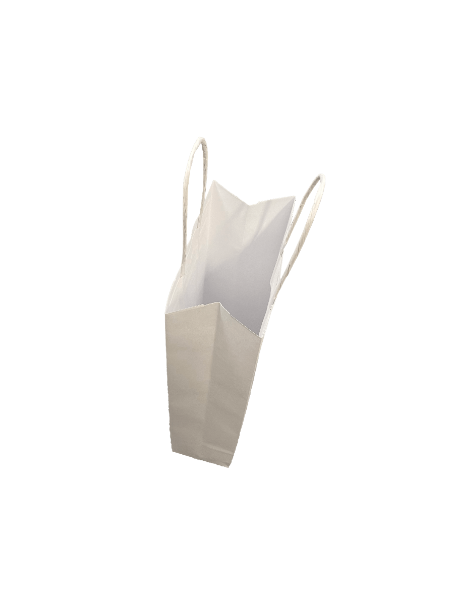 Väskor för flaskor Vit 14x8x39cm Kraft 110 g/m (50 st) [PAWF1439W]