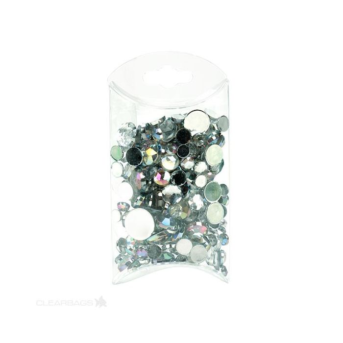 Presentask planoval 5,1x1,9x7,6cm med tillvalshänghål (25 st) [PB75]