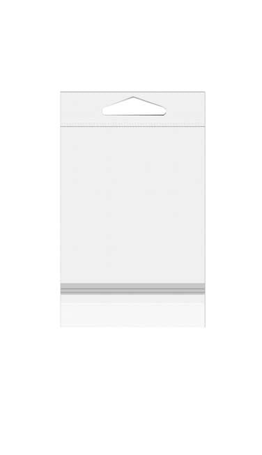 Cellofanpåsar med Eurohål 12,7x15,2cm Transparent med Tejpremsa (100 st) [HB5B2PC]