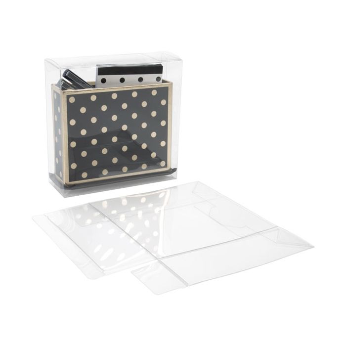 Plastlådor 14,3x5,1x14,3cm Livsmedelssäker automatisk Botten (25 st) [PLB197]