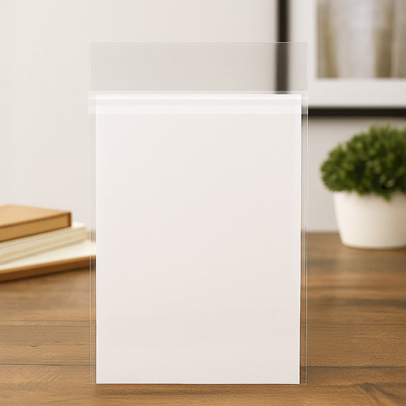Plastpåsar 24,1x31,8cm Premium Transparent med Tejpremsa (100 st) [PR9H12H]