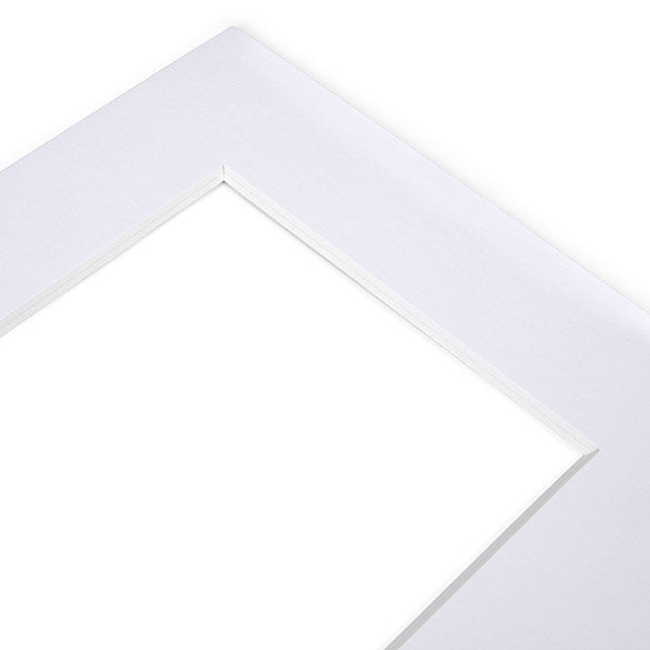 Passepartout Dubbel tjock Vit/Vit Kärna 19,4x24,5cm Fönster - Yttre storlek 27,9x35,6cm (10 st) [MT20002]
