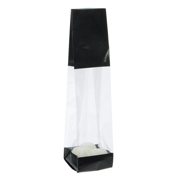 Tryckta Påsar Svart 5,1x4,8x24,1cm med Sidoinvik (100 st) [G1BK]