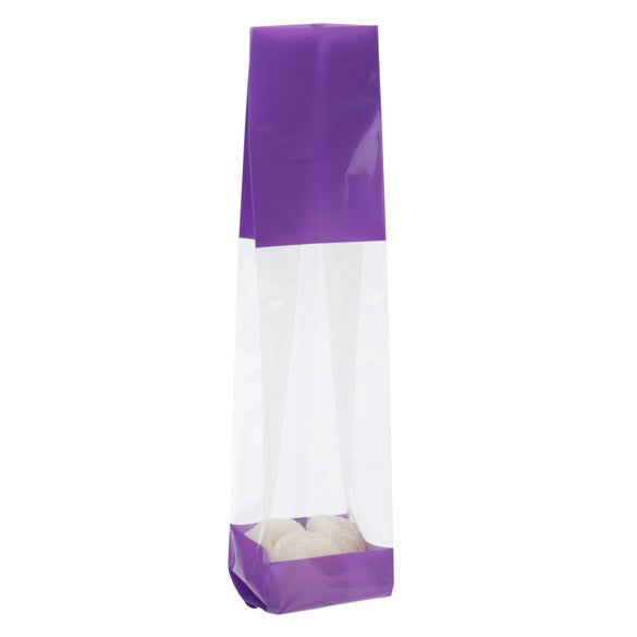 Tryckta Påsar Lila 5,1x4,8x24,1cm med Sidoinvik (100 st) [G1PL]