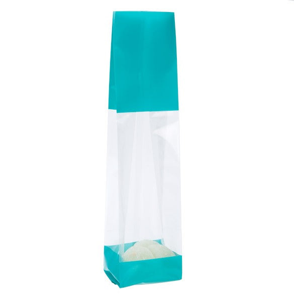 Tryckta Påsar Turkos 5,1x4,8x24,1cm med Sidoinvik (100 st) [G1TL]