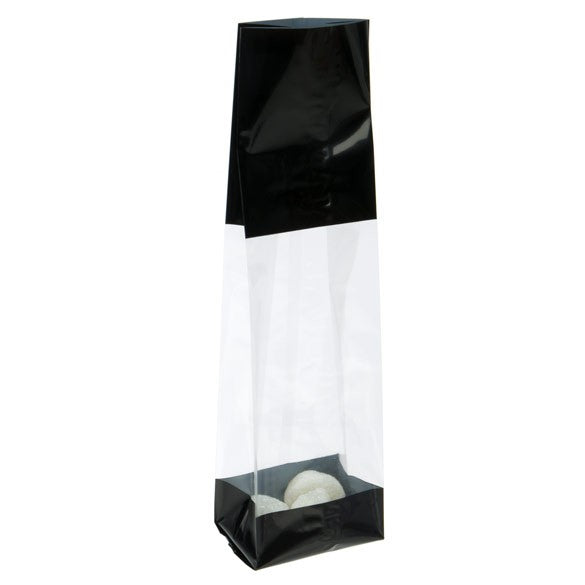 Tryckta Påsar Svart 6,7x4,8x27,3cm med Sidoinvik (100 st) [G2BK]