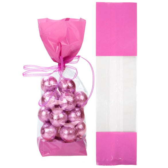 Tryckta Påsar Rosa 6,7x4,8x27,3cm med Sidoinvik (100 st) [G2PK]
