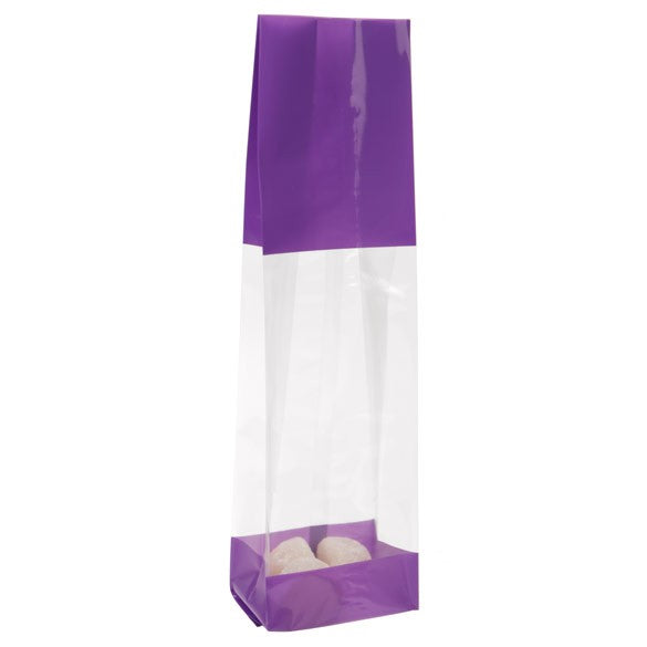 Tryckta Påsar Lila 6,7x4,8x27,3cm med Sidoinvik (100 st) [G2PL]