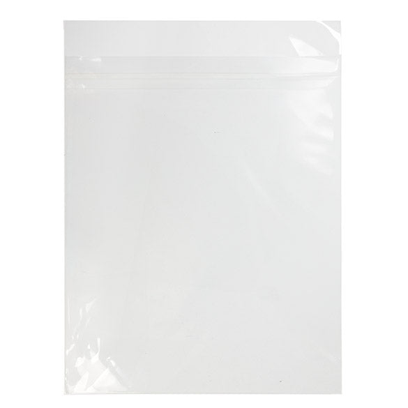 Plastpåsar 22,7x36,2cm Transparent med Tejpremsa (100 st) [B814PC]