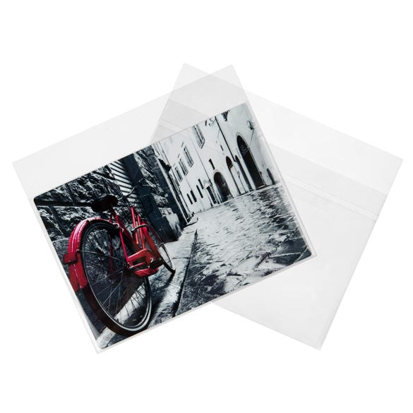 Plastpåsar 18,4x13cm Transparent med Tejpremsa (100 st) [B5SPC]