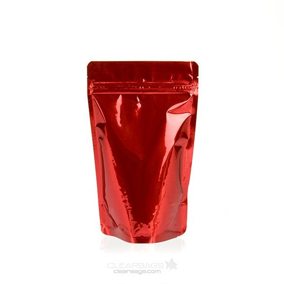 Stå upp påsar Röd 13x7x20,5cm | 113 gram (100 st) [ZBGM3R]