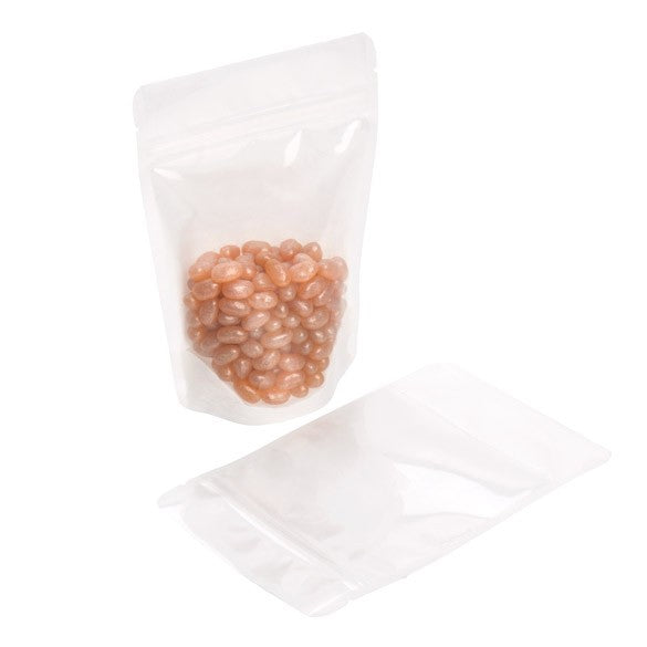 Stå upp påsar Rispapper Transparent/Vit 11,9x7,6x18,4cm | 114 gram (100 st) [ZBGR46WC]