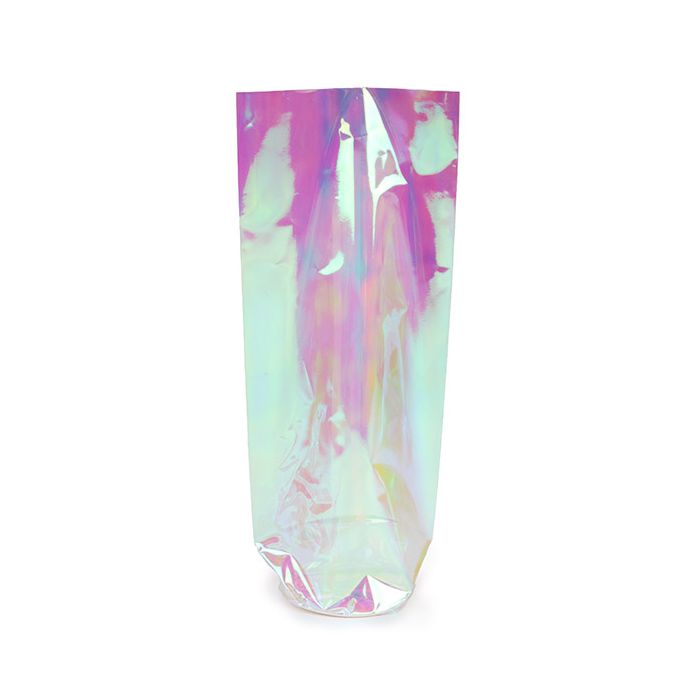 Plastpåsar Iriserande Ronde Bodem 7x25,4 cm med pappersinsats (50 St) [RPBGH2]