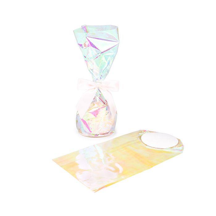 Plastpåsar Iriserande Ronde Bodem 8,3x25,4 cm med pappersinsats (50 St) [RPBGH3]