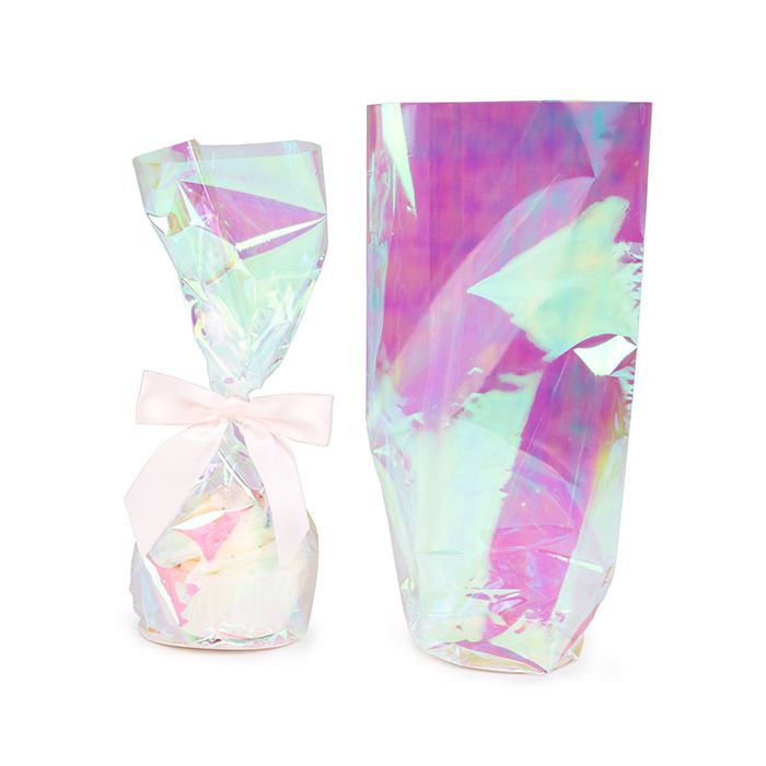 Plastpåsar Iriserande Ronde Bodem 8,3x25,4 cm med pappersinsats (50 St) [RPBGH3]