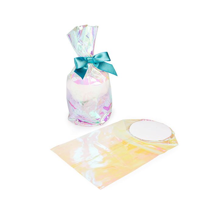 Plastpåsar Iriserande Ronde Bodem 10,2x25,4 cm med pappersinsats (50 St) [RPBGH4]