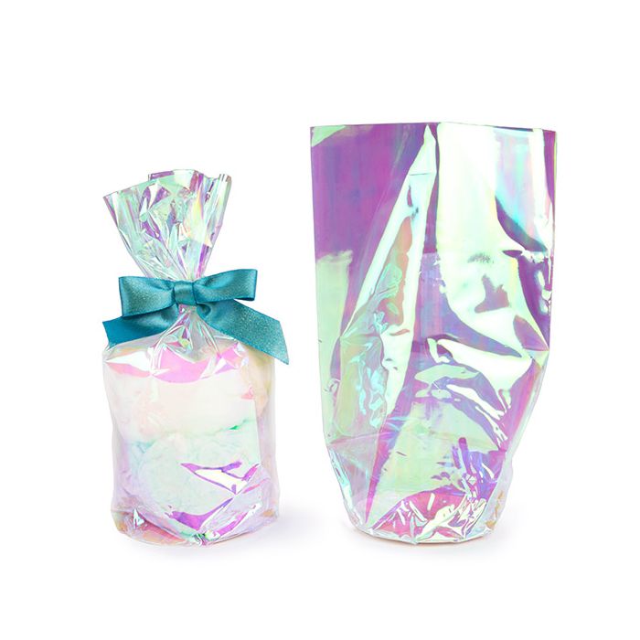 Plastpåsar Iriserande Ronde Bodem 10,2x25,4 cm med pappersinsats (50 St) [RPBGH4]