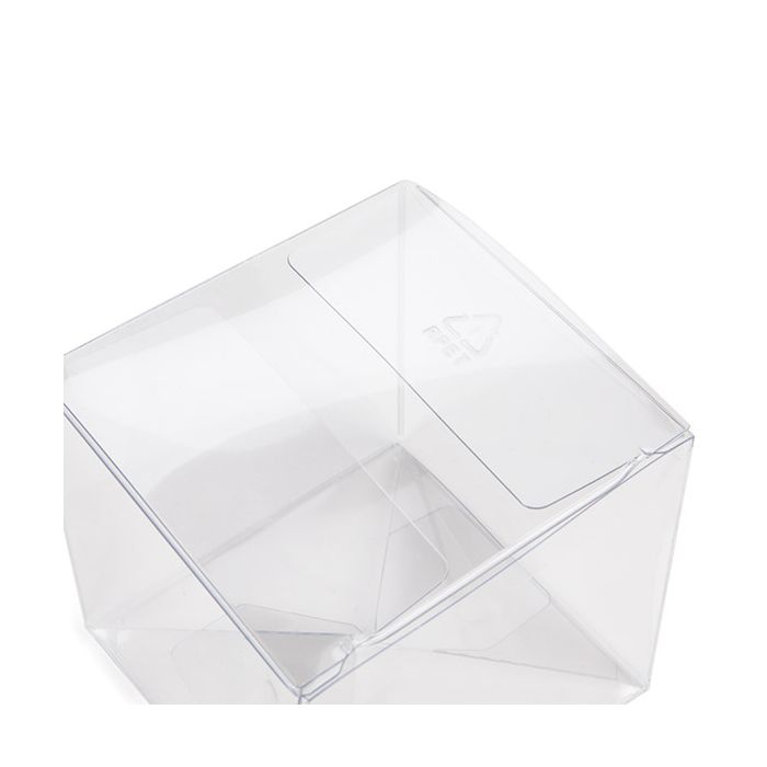 rPET Crystal Klart Pop & Lock Box 7,6x7,6x7,6 cm (25 st) [PLB58R]