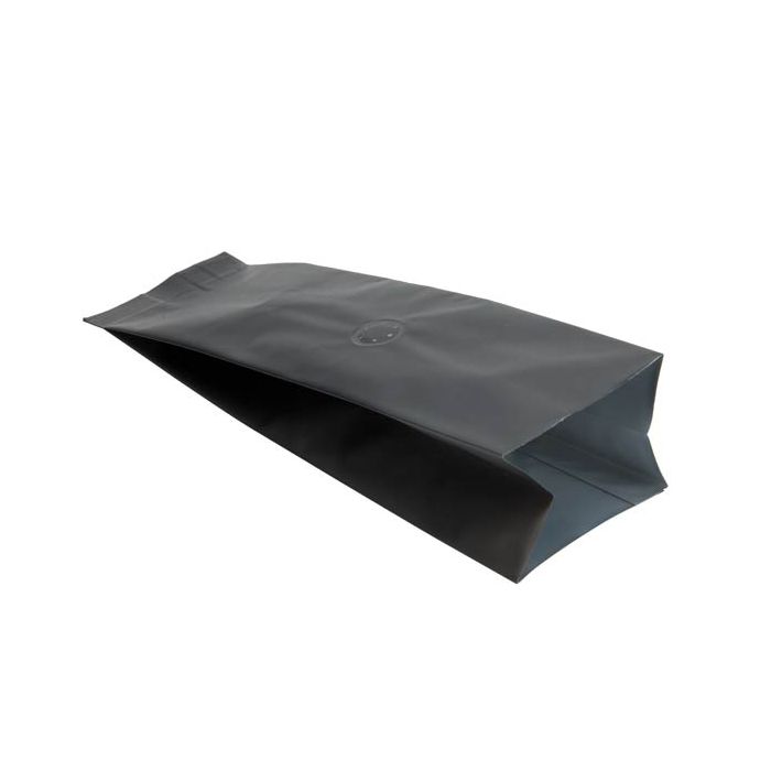 Kaffepåsar Matt Svart med Ventil 8,5x6,5x33cm 450 gram (50 st) [SGC2BM]