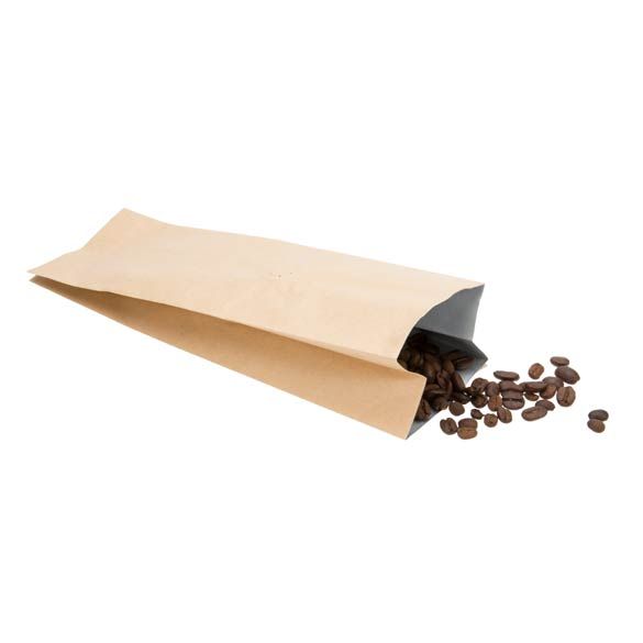 Kaffepåsar Kraft med Ventil 8x6x26cm Gecoat (50 st) [SGC1K]