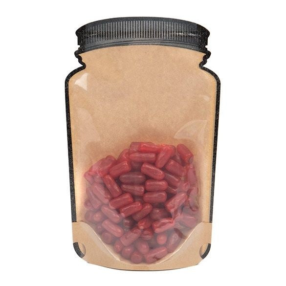 Stå upp påsar Kraft Pot Shape With Klart Front 13x7.6x20.6cm (100 st) [SP3KC]