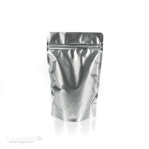 Stå upp påsar Silver 13x7x20,5cm | 113 gram (100 st) [ZBGM3S]