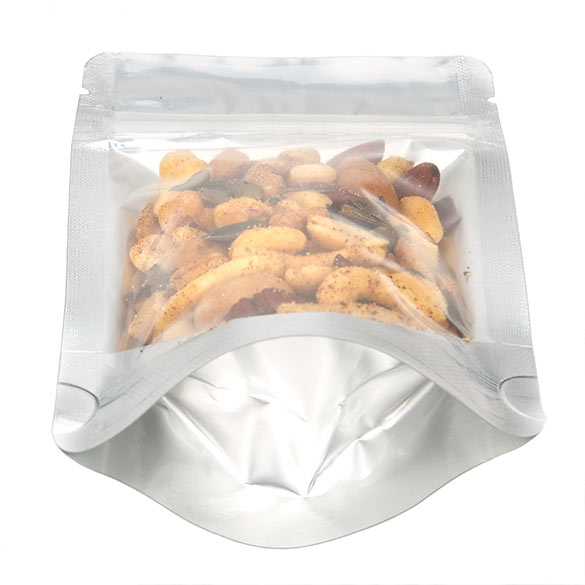 Stå upp påsar Transparent/Silver 9,5x5,5x15,5cm | 57 gram (100 st) [ZBGS35]