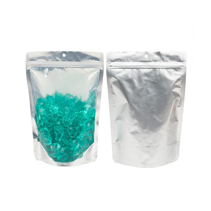 Stand Up Pouch Silver 17.8x9.8x25.2 cm