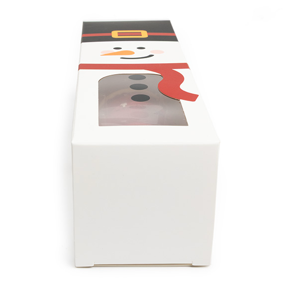 Papperslåda Snögubbe med Fönster 5,7x5,7x20,3cm (25 st) [SKB228SN]