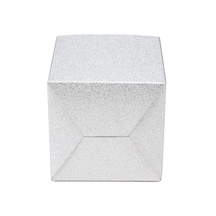 Folding Box Silver Glitter 7,6x7,6x7,6cm (25 st)[FB2SG]