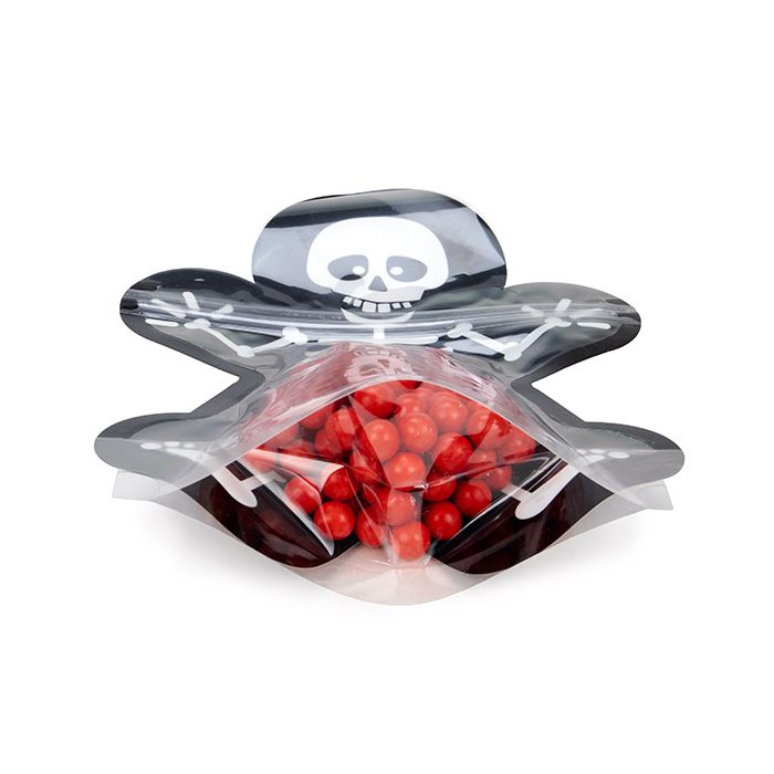 Stå upp påsar Skelettformad 16.7x7.6x20.6 cm (25 bitar) [SP7SKZ]