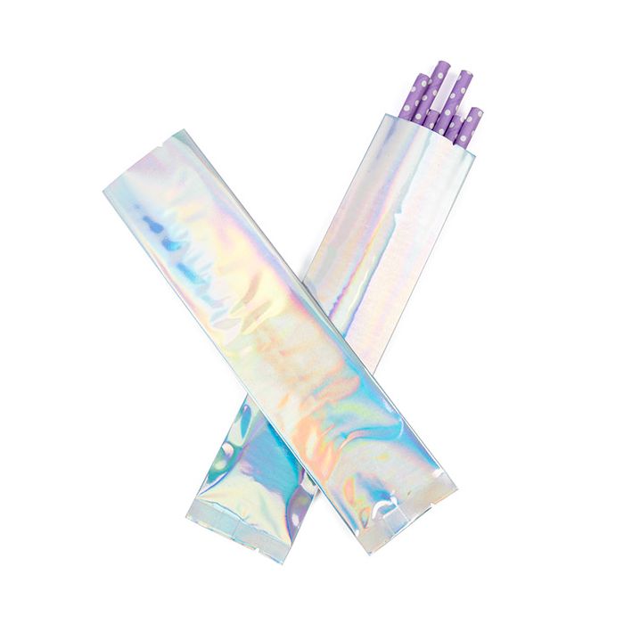 Plastpåsar holografiska 5,1x20,3 cm (25 st) [SVP28H]