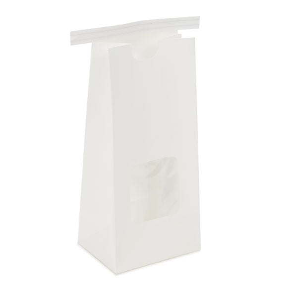Kraftpåsar Vit med stängning 8,6x6,4x19,7cm (100 st) [TTW1W]