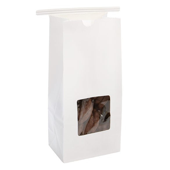 Kraftpåsar Vit med stängning 8,6x6,4x19,7cm (100 st) [TTW1W]