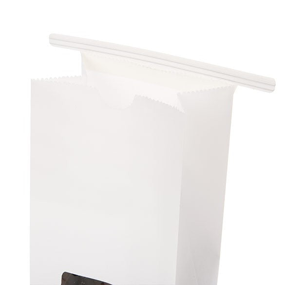 Kraftpåsar Vit med stängning 8,6x6,4x19,7cm (100 st) [TTW1W]