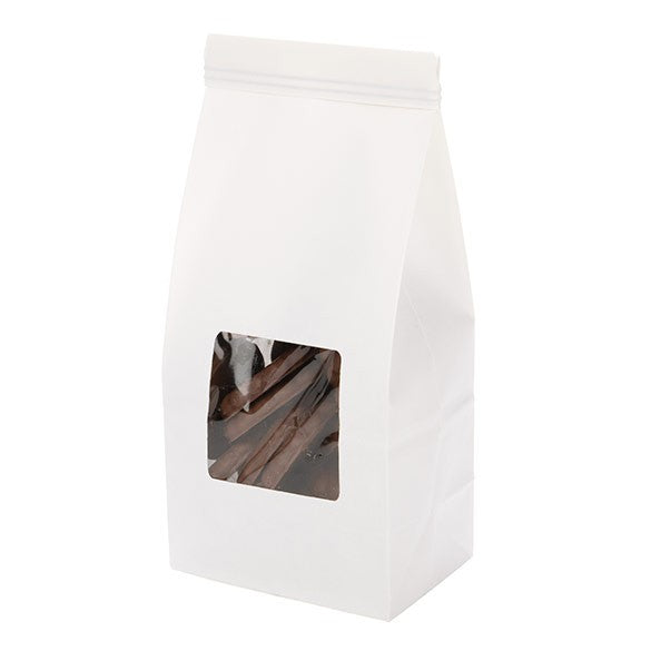 Kraftpåsar Vit med stängning 8,6x6,4x19,7cm (100 st) [TTW1W]
