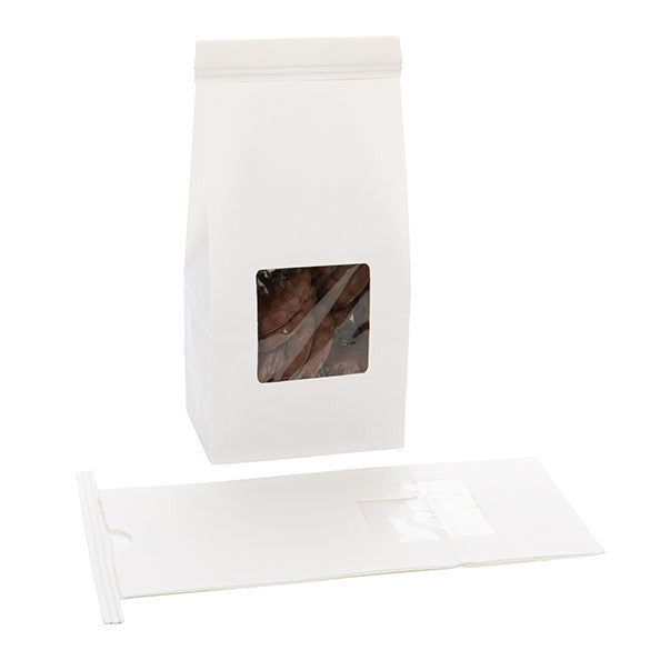 Kraftpåsar Vit med stängning 8,6x6,4x19,7cm (100 st) [TTW1W]