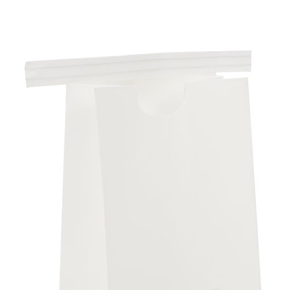 Kraftpåsar Vit med stängning 8,6x6,4x19,7cm (100 st) [TTW1W]